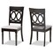 Baxton Studio Lucie Modern and Contemporary Grey Fabric and Espresso Brown Finished Wood 2-Piece Dining Chair Set 176-10538-Zoro - alternate 1